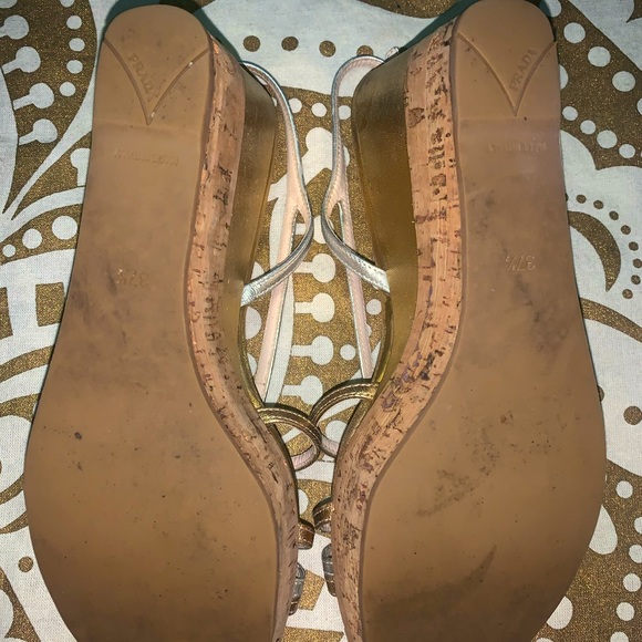 Prada cork/leather wedges - Picture 8 of 9
